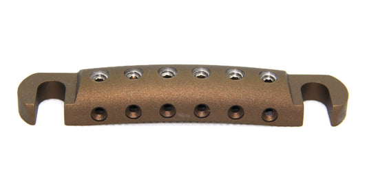 Bronze Cerakote guitar stopbar with stainless steel screws.