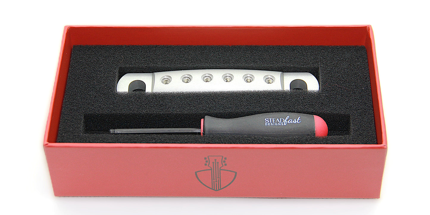 Inexpensive lightweight aluminum stopbar upgrade for electric guitar