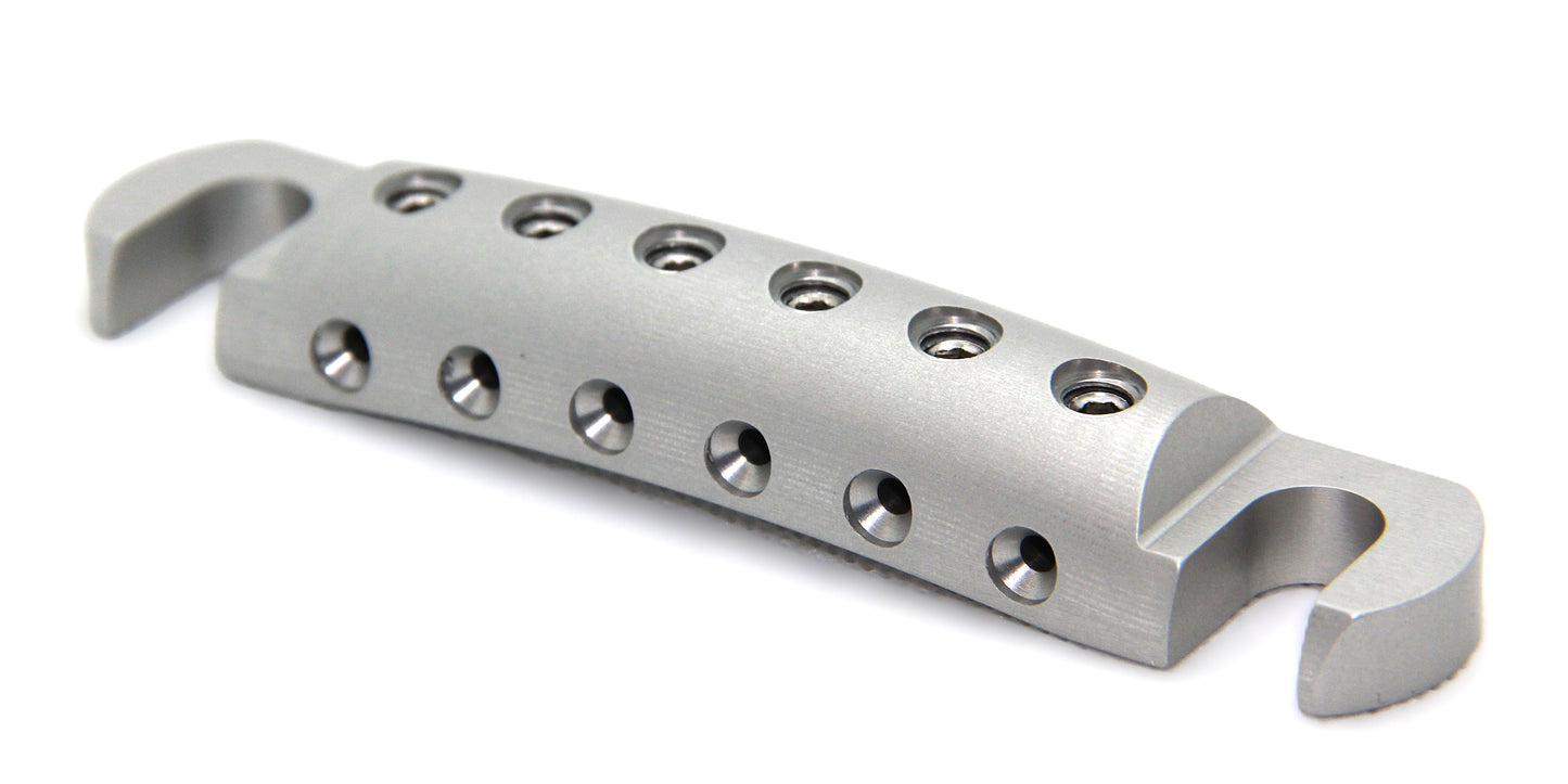 Angled close up view of inexpensive lightweight aluminum stopbar upgrade