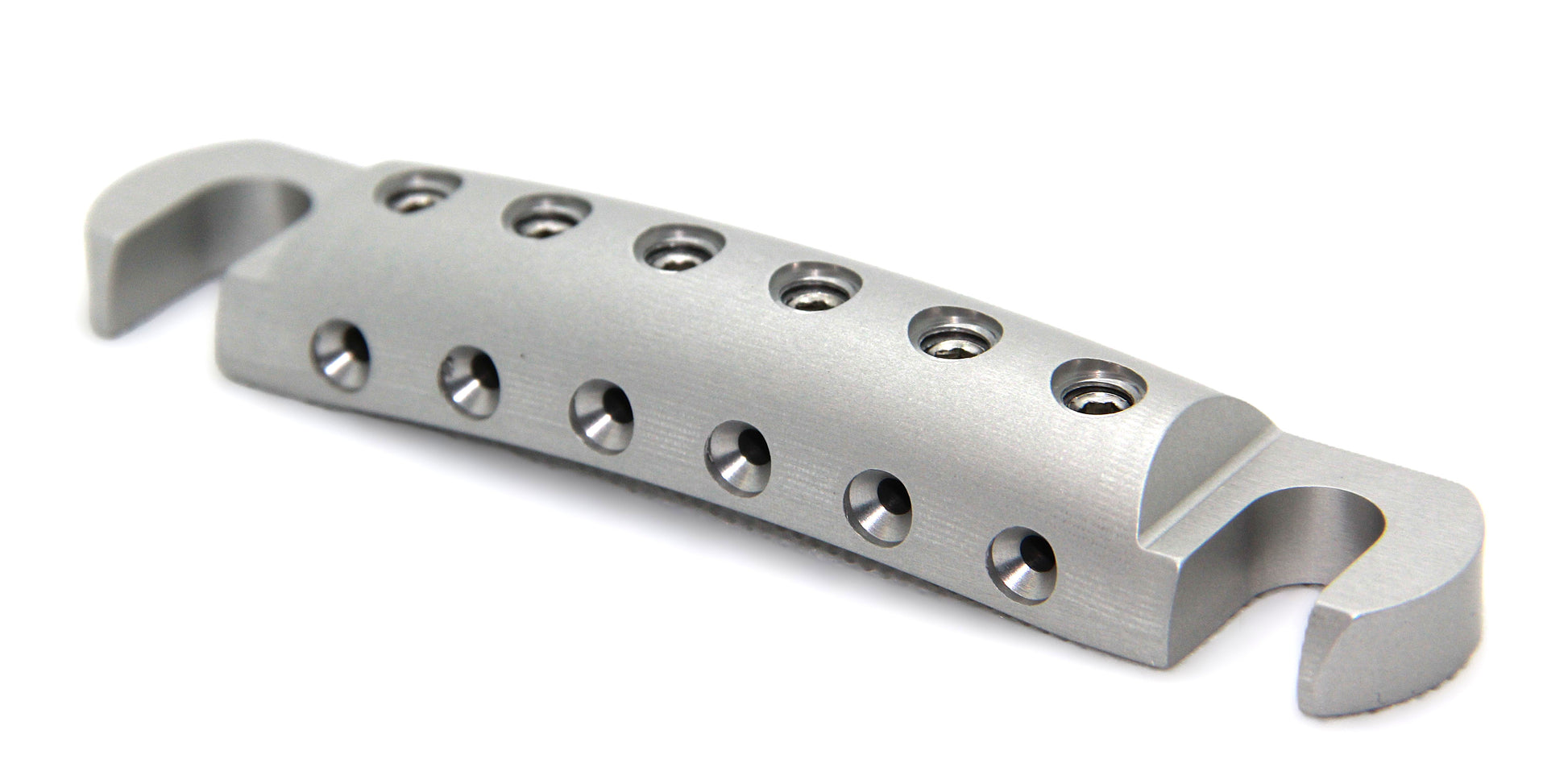 Angled close up view of inexpensive lightweight aluminum stopbar upgrade