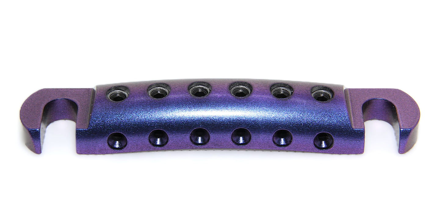 Harlequin blue purple guitar stopbar colorshift.  For Gibson and Epiphone