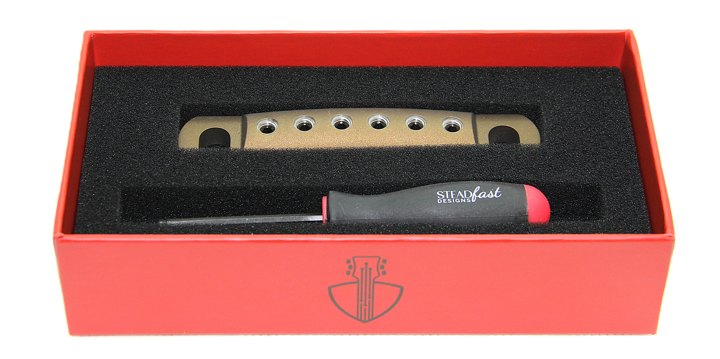 Bronze Cerakote stopbar in box with hex tool.