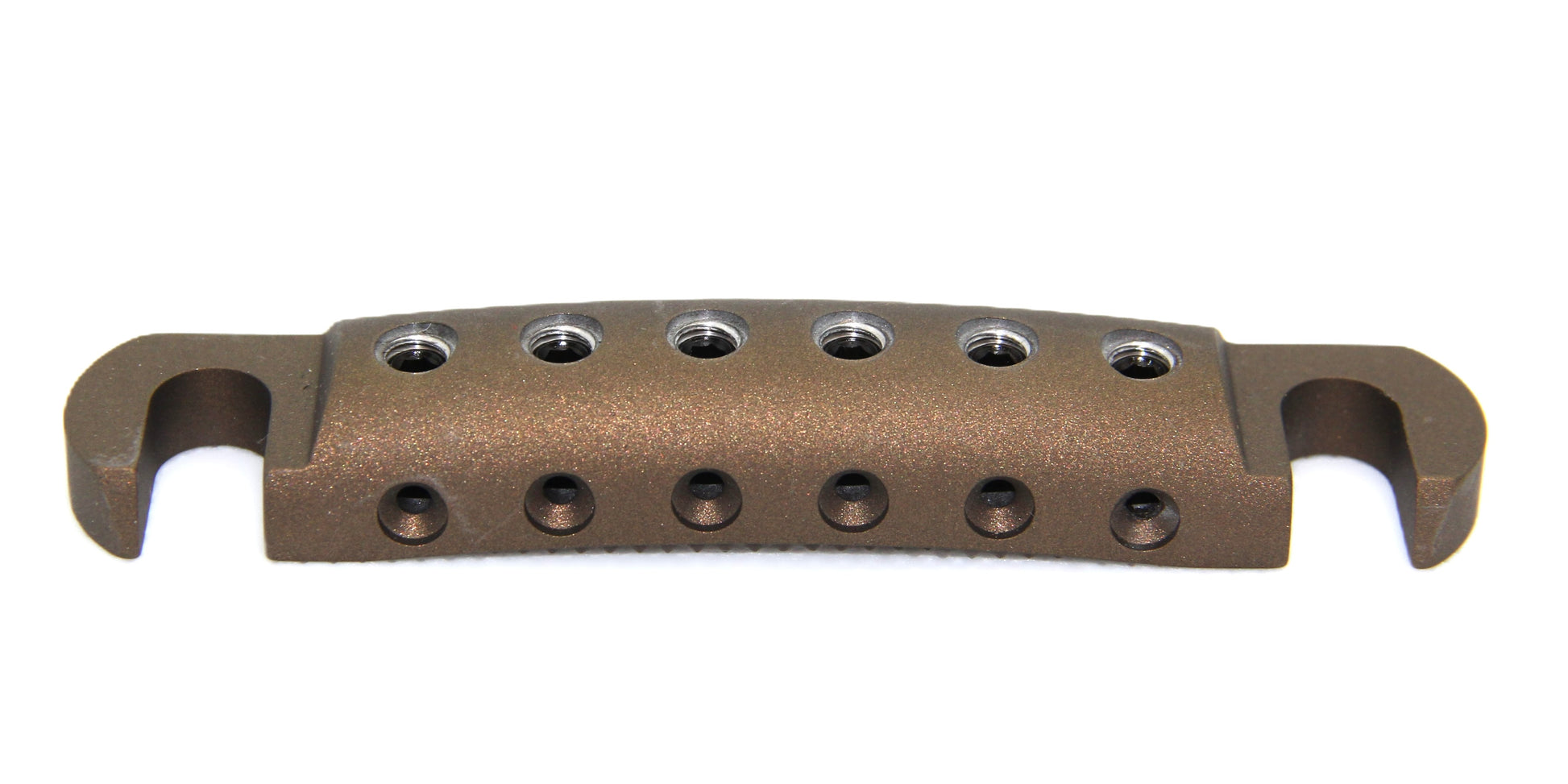 Bronze Cerakote guitar stopbar with black screws
