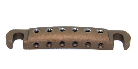 Bronze Cerakote guitar stopbar with black screws