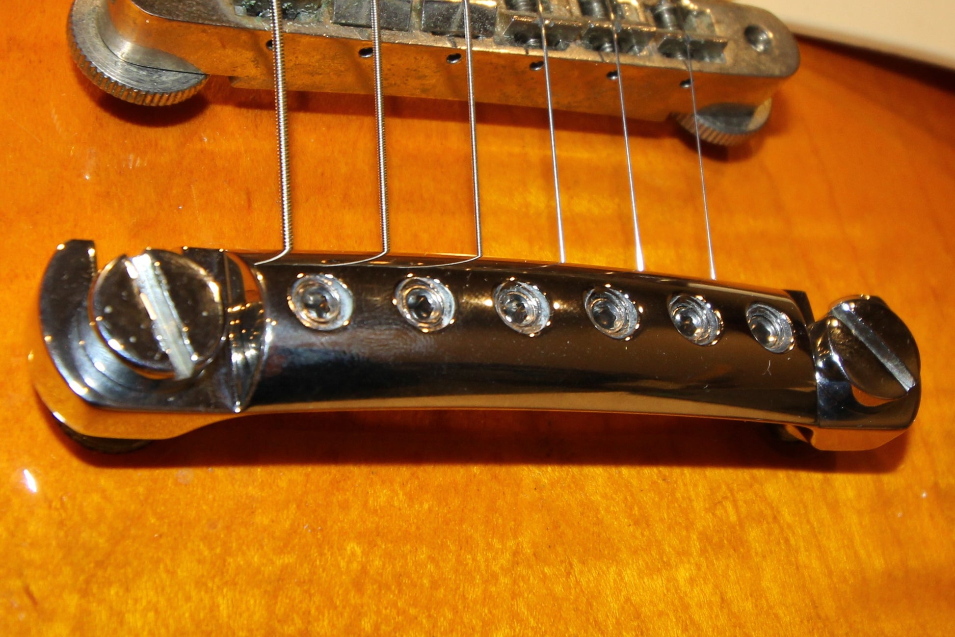 CNC Lightweight Aluminum string locking Stopbar tailpiece for Gibson Epiphone guitar Polished Nickel