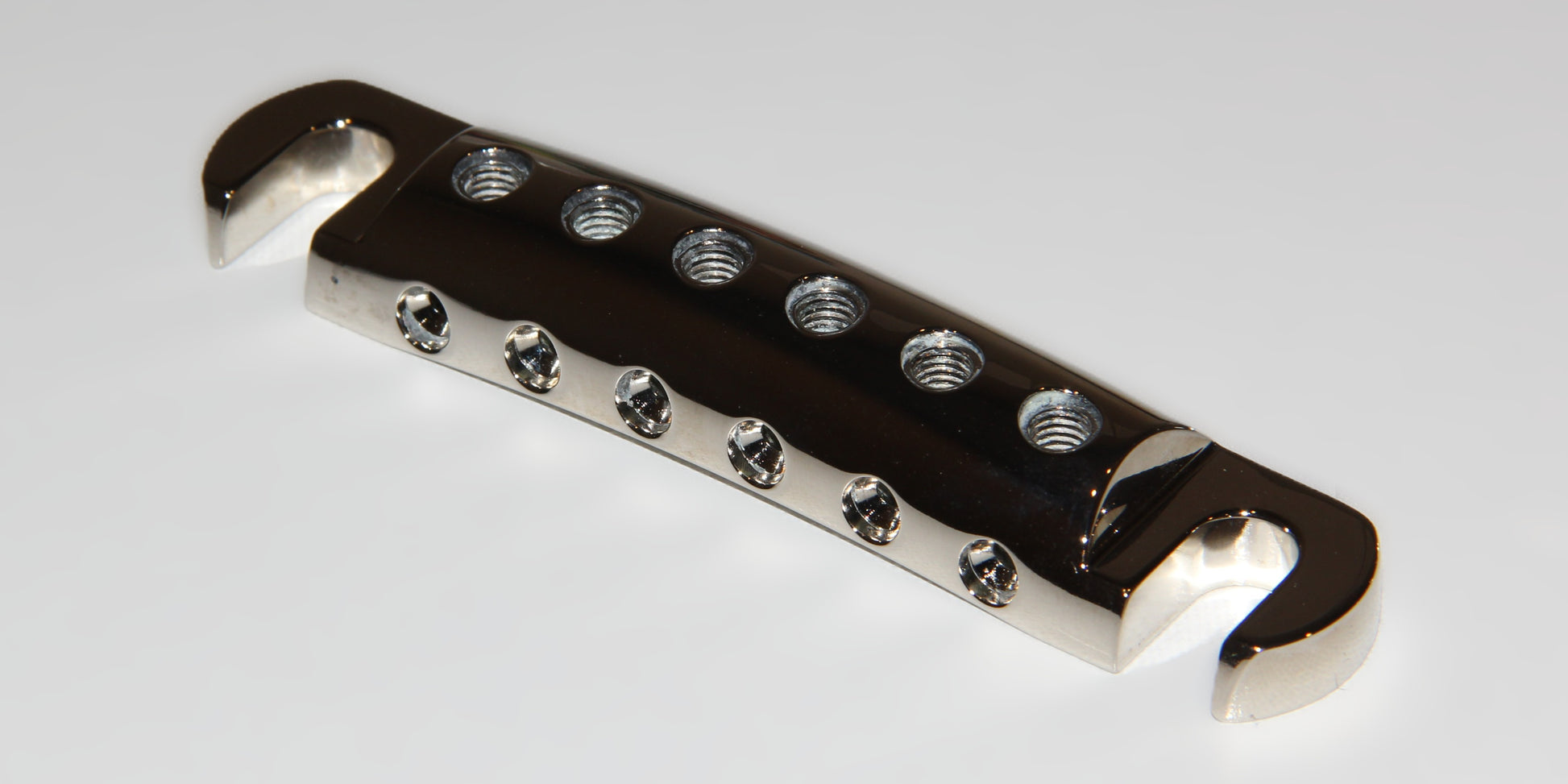 CNC Lightweight Aluminum string locking Stopbar tailpiece for Gibson Epiphone guitar Polished Nickel