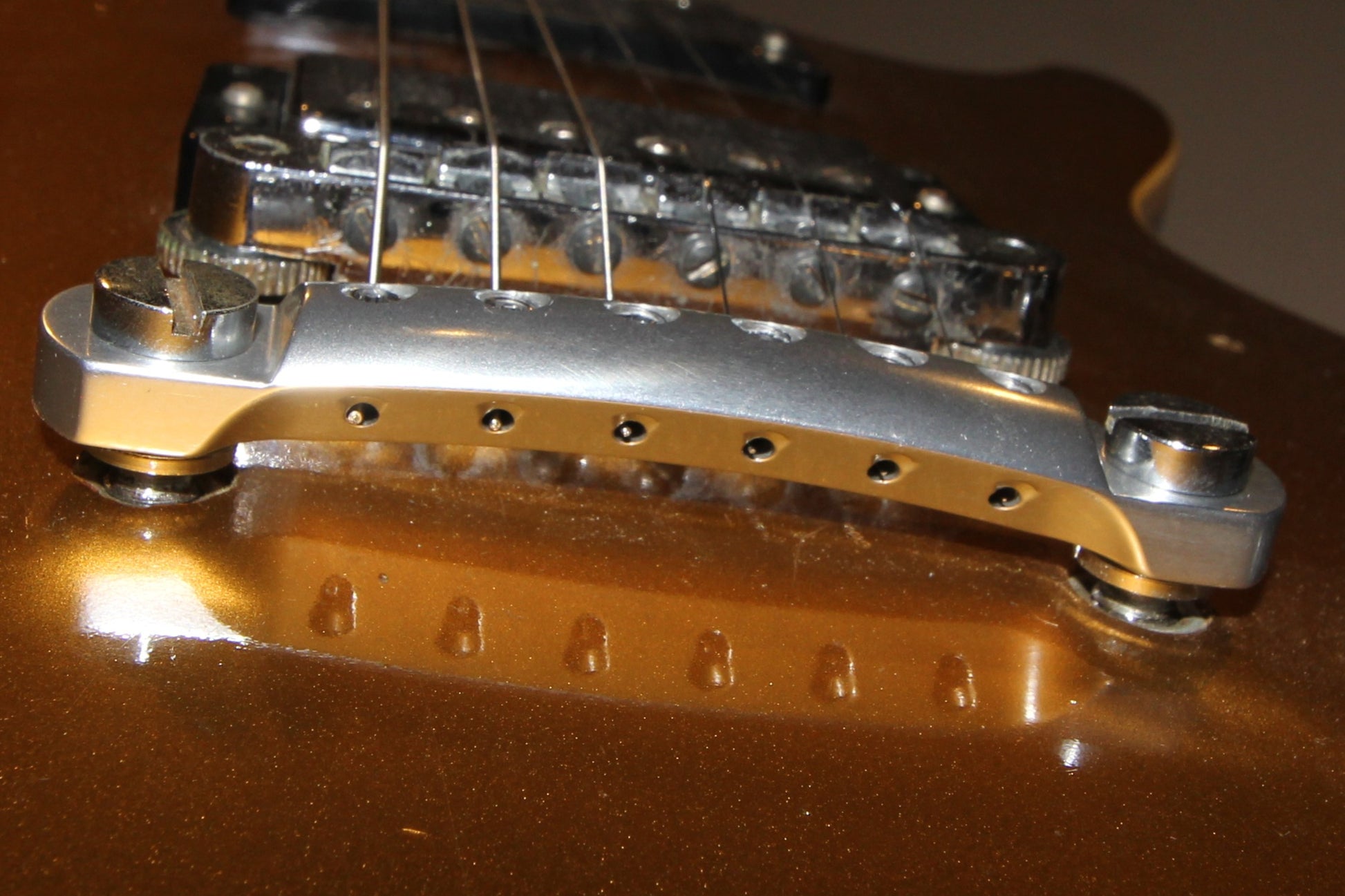 Polished and Silver Anodized CNC Lightweight Aluminum string locking Stopbar tailpiece for Gibson Epiphone guitar