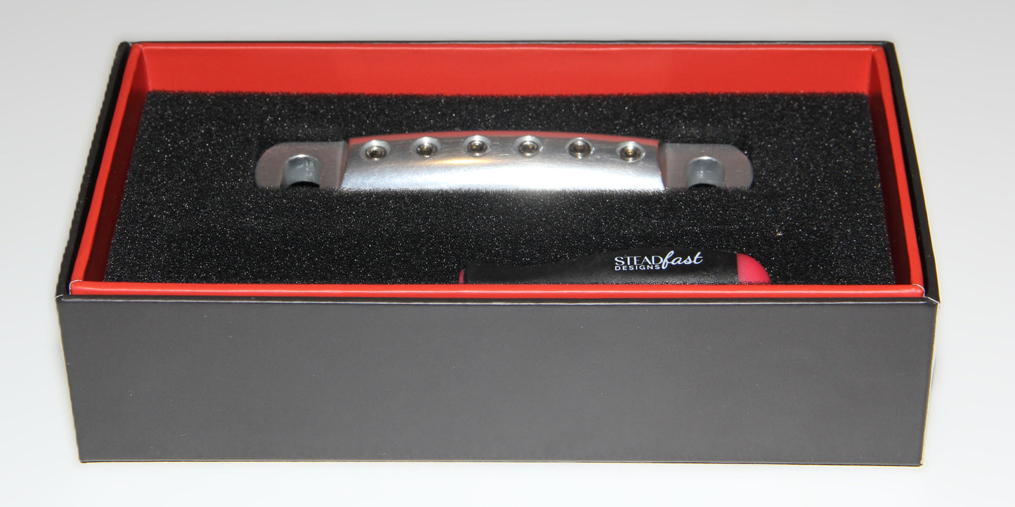 Polished and Silver Anodized CNC Lightweight Aluminum string locking Stopbar tailpiece for Gibson Epiphone guitar