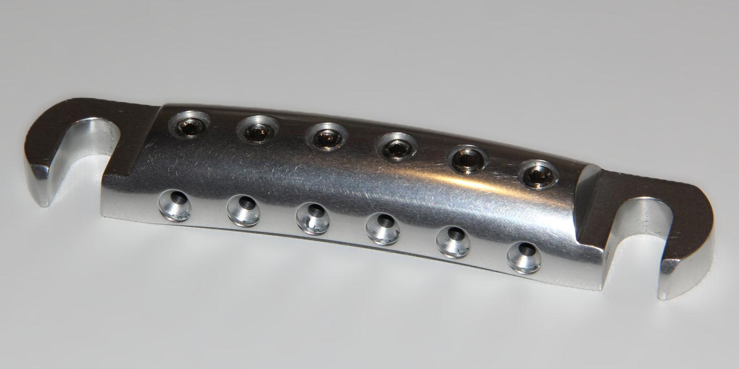 Polished and Silver Anodized CNC Lightweight Aluminum string locking Stopbar tailpiece for Gibson Epiphone guitar