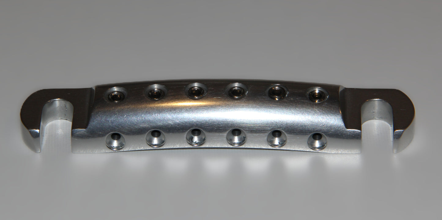 Polished and Silver Anodized CNC Lightweight Aluminum string locking Stopbar tailpiece for Gibson Epiphone guitar