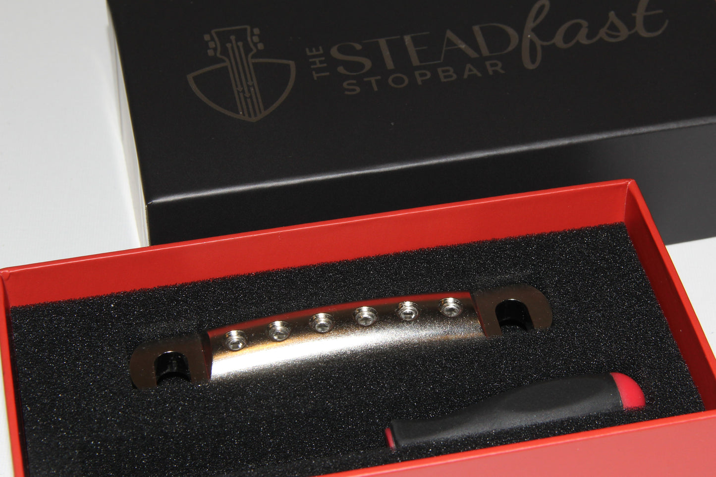 Nickel plated CNC Aluminum Stopbar in box for Gibson Epiphone guitar