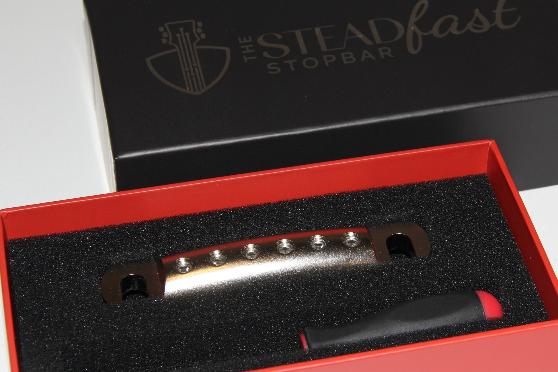 Nickel plated CNC Aluminum Stopbar in box for Gibson Epiphone guitar