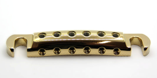 Beautiful 24k gold plated guitar stopbar made of lightweight aluminum. Best Quality