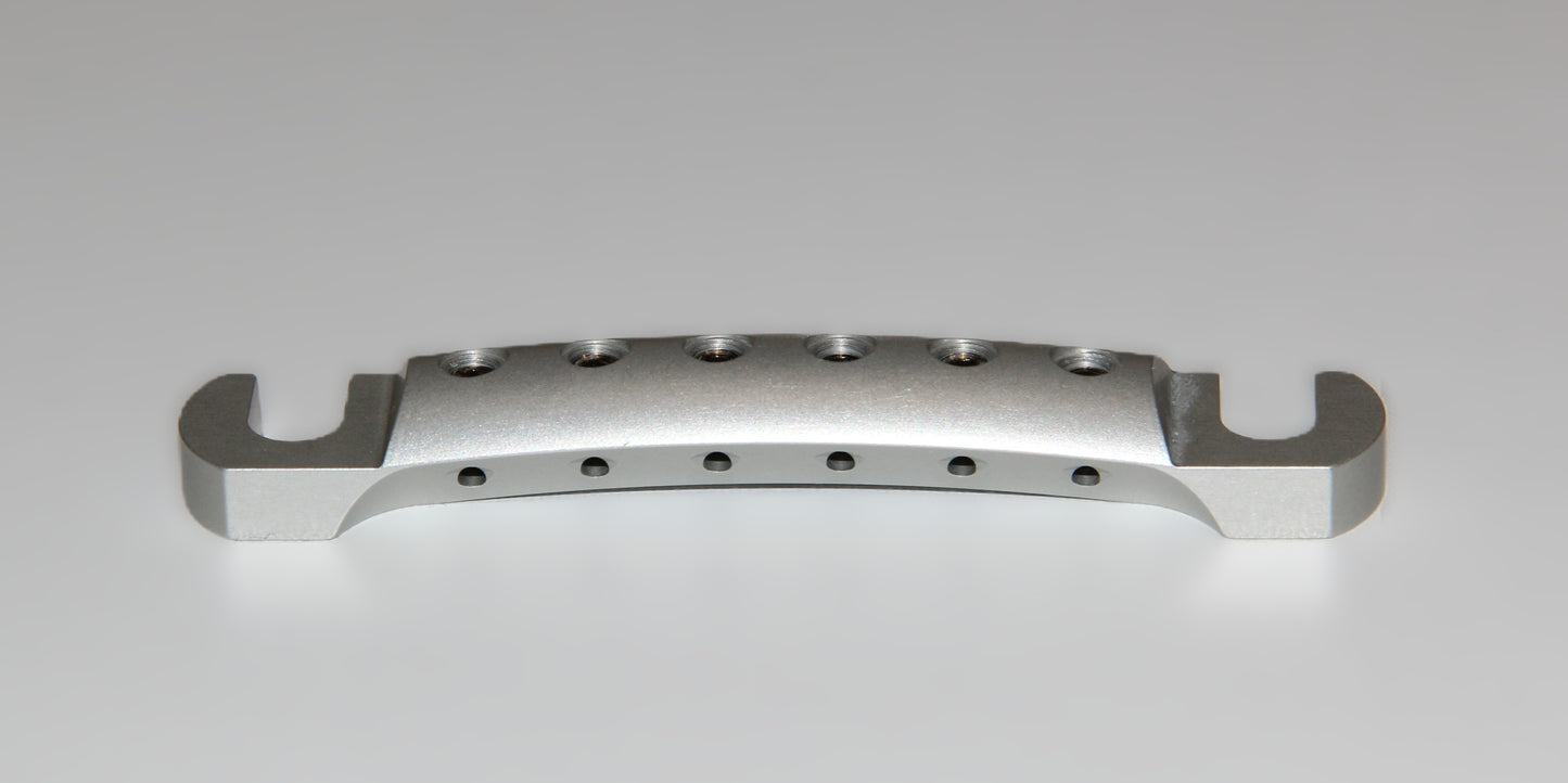 Silver Anodized CNC Aluminum Stopbar for Gibson Epiphone guitar reverse